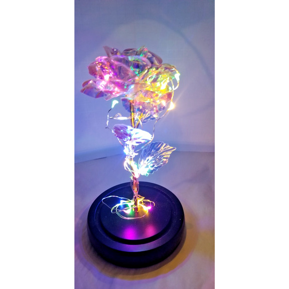 DREAM OF FLOWERS 24K COLORFUL ARTIFICIAL FLOWER ROSE LED IN BOX ~STUNNING~ - Picture 7 of 10